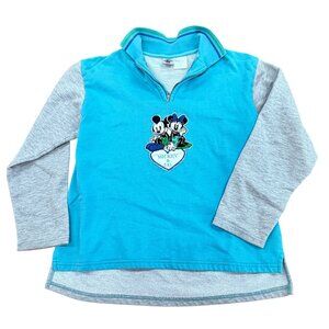 Vintage Mickey & Co. 1/4 Zip Shirt Tiffany Logo Med